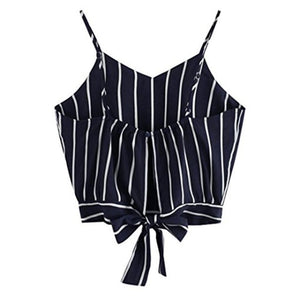 Cute Striped Crop Tops For Women