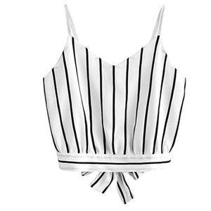 Cute Striped Crop Tops For Women