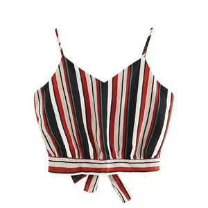 Cute Striped Crop Tops For Women
