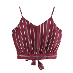 Cute Striped Crop Tops For Women