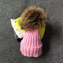Winter Fur Pom Poms Hat
