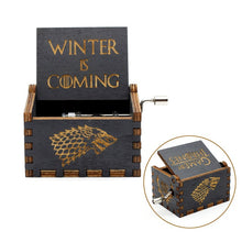 Creative Antique Carved Wooden Game of Thrones Music Box