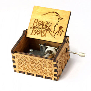 Creative Antique Carved Wooden Game of Thrones Music Box