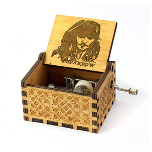 Creative Antique Carved Wooden Game of Thrones Music Box