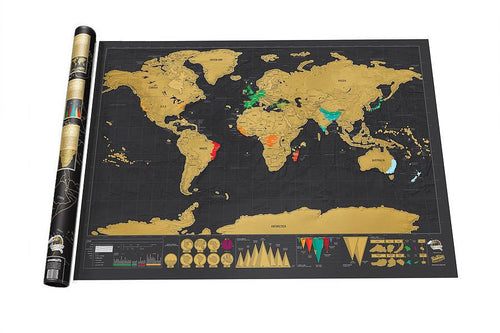 Black Scratch Off World Map