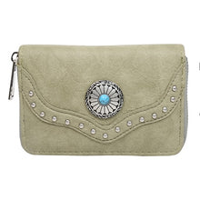 Short Rivet Leather Wallets For Woman