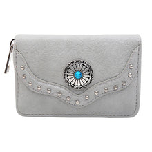 Short Rivet Leather Wallets For Woman