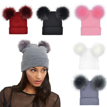 Cute Fur Pompom Hat For Woman