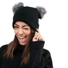Cute Fur Pompom Hat For Woman