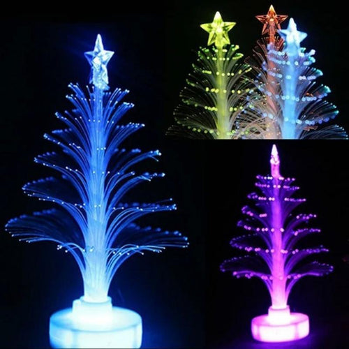 Colorful Christmas LED Fiber Nightlight Mini Christmas Tree